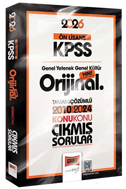 Yargı Yayınları Yargı 2026 KPSS Ön Lisans Orijinal Çıkmış Sorular 2010-2024 K...