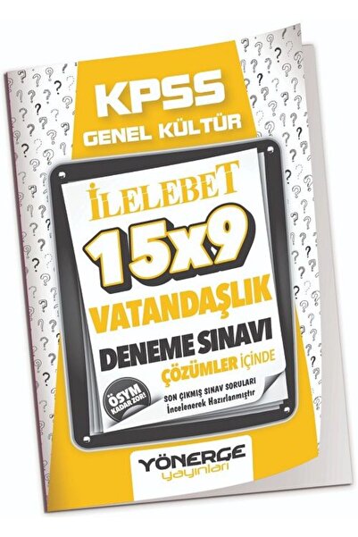 Yönerge Yayınları SÜPER FİYAT - Yönerge KPSS Vatandaşlık İLELEBET 15x9 Deneme...