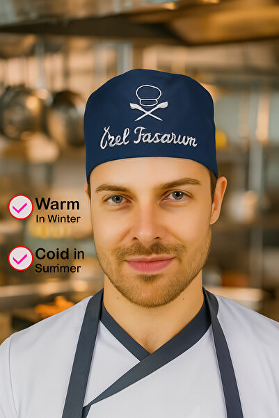 Mutfakta Moda Professional Chef Hat / Anthracite Cook Chef Hat / Special Design Hat