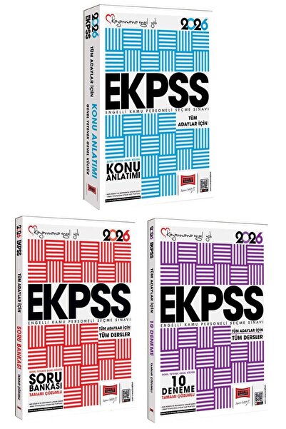 Yargı Yayınları Yargı 2026 EKPSS Konu + Soru Bankası + 10 Deneme 3 lü Set Yar...