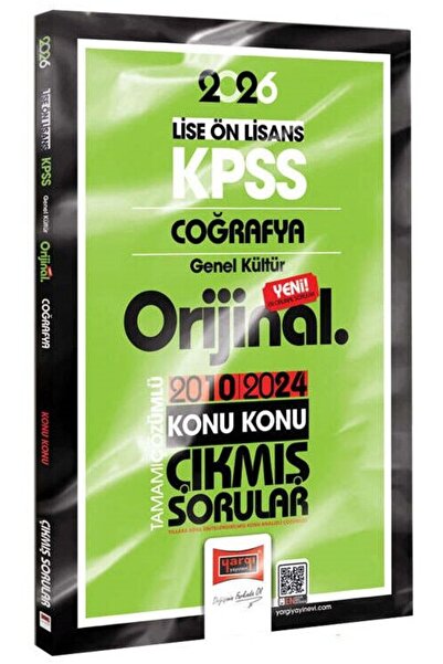 Yargı Yayınları Yargı 2026 KPSS Lise-Önlisans Coğrafya Orijinal 2010-2024 Kon...