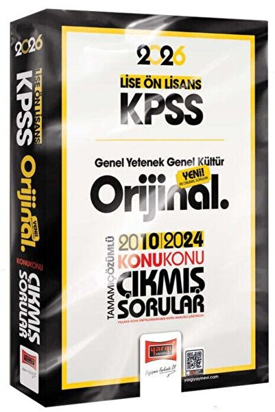 Yargı Yayınları Yargı 2026 KPSS Lise Ön Lisans Orijinal Çıkmış Sorular 2010-2...