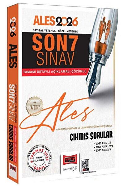 Yargı Yayınları Yargı 2026 ALES VIP Çıkmış Sorular Son 7 Sınav Çözümlü