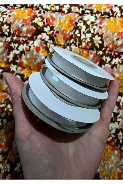 yörük tuhafiye Beyaz Organze Tül Kurdele ( 3 Adet ) 1 Cm, Her Top 25 Metre Or...