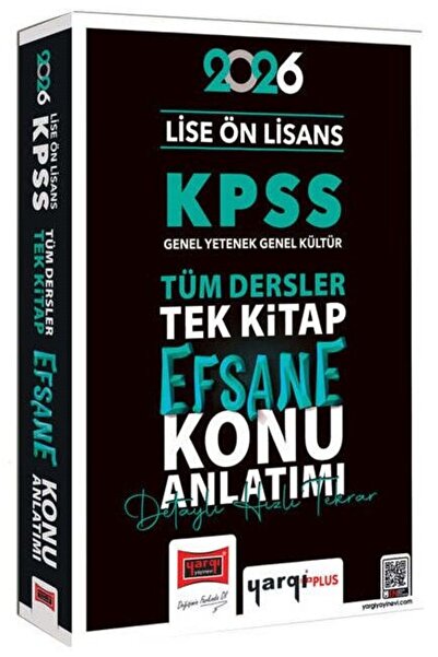 Yargı Yayınları Yargı 2026 KPSS Lise Ön Lisans Efsane Konu Anlatımlı Tek Kitap