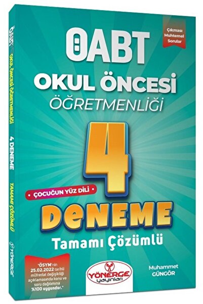Yönerge Yayınları Eski sistem - Yönerge ÖABT Okul Öncesi Çocuğun Yüz Dili 4 D...