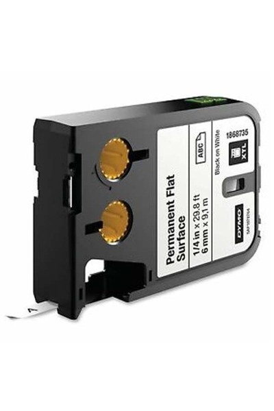 Dymo Xtl Fixed Polyester Flat Surface 6 mm X 9,1 m White/Black 1868735