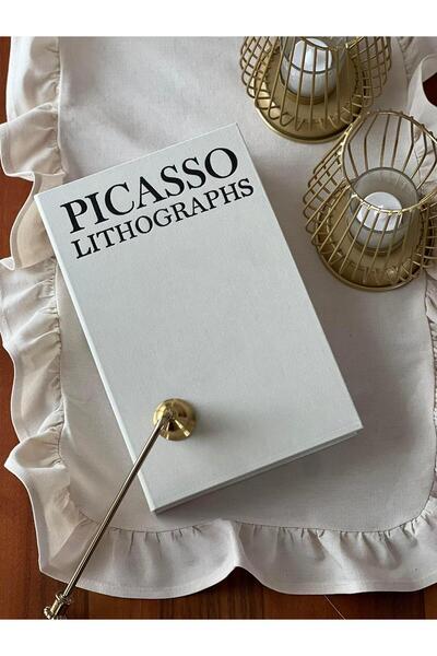 BGV HOME Decorative Fabric Book Box with Picasso Written