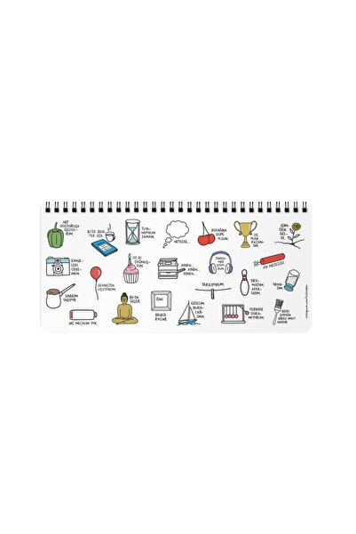 Hisli Şeyler 13x27cm Spiral Planner with Sticker Planner - I'm on the Top I'm Not Hearing (GREEN)-1