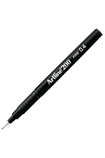 artline قلم تحديد دقيق 0.4 مم أسود EK-200N (12 قطعة)