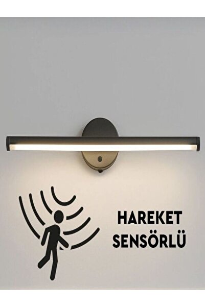 retro home design 36 Cm Pilli Aplik Beyaz Işık Banyo Tablo Ayna Duvar Aydınlatma Siyah Pil Dahildir-SENSÖRLÜDÜR-