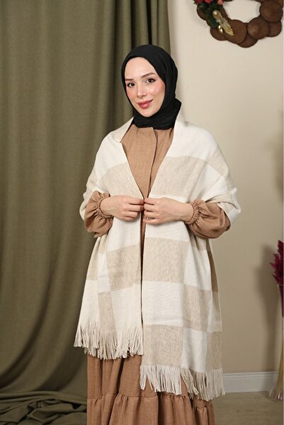 ARMİZA Checkered Patterned Soft Textured Acrylic Winter Scarf.