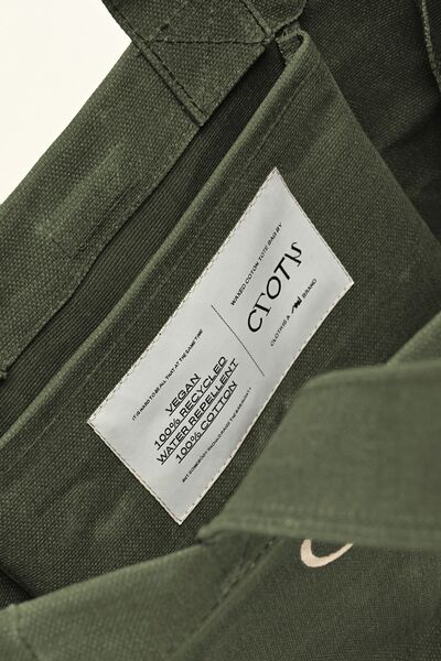 Cloth 1001 Mumlu Kanvas Midi Çanta (SAGE GREEN)