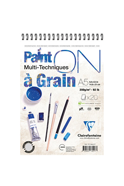 Clairefontaine إسمو بينت-ون إيه جرين A5 متعدد الأغراض مع حلزون علوي