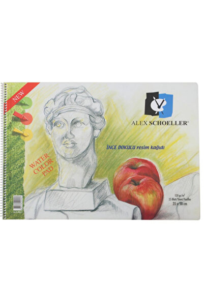 Alex Schoeller Resim Defteri Spiralli Şeffaf Kapak 120 GR 35X50 25 Syf.Alx-0823