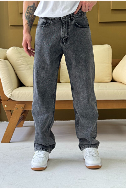 corfixman Baggy Gri Taşlama Pantolon