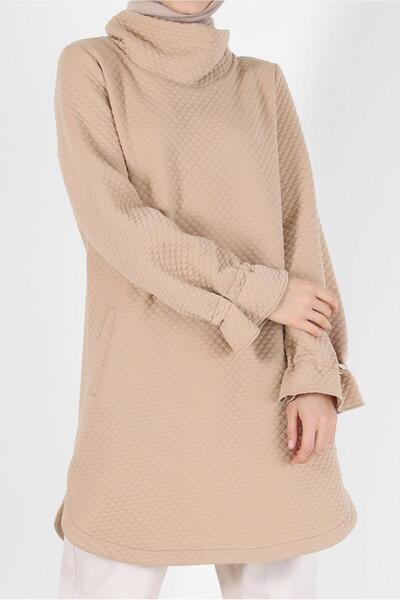 Alvina QUILTED PATTERN TUNIC WITH ELASTIC CUFFS 42372