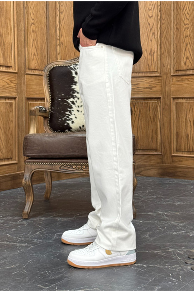 corfixman بنطلون أبيض فضفاض