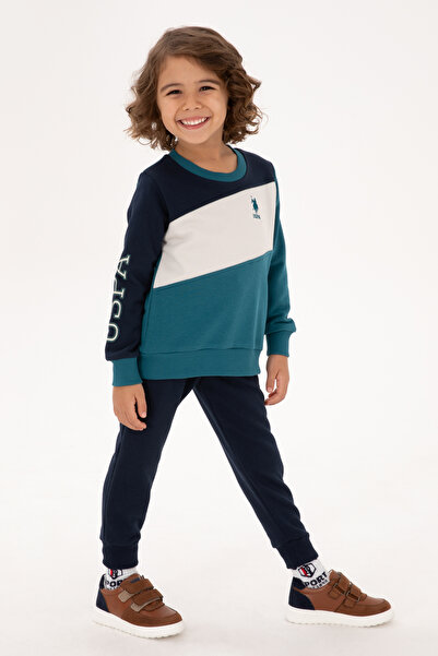 U.S. Polo Assn. Erkek Çocuk Koyu Yeşil Pijama Takımı 50318685-VR101
