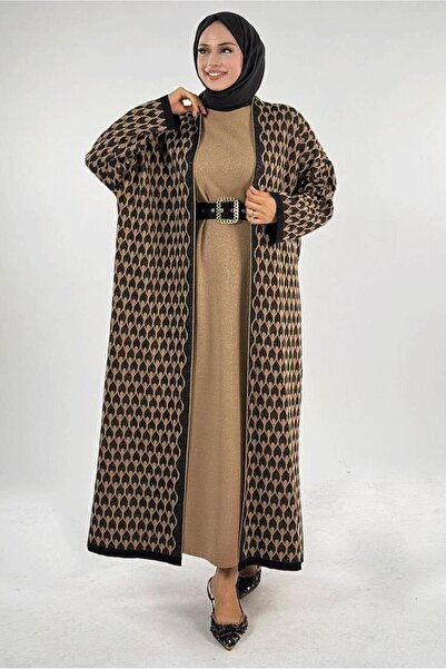 TRENDTESETTÜR Women's Black Knitwear Cardigan t 12381