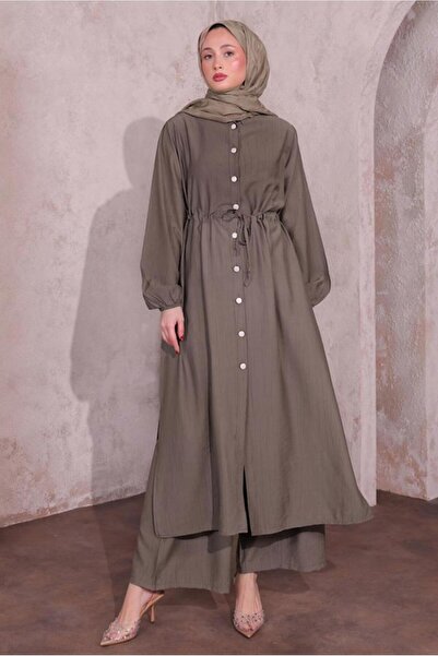 TRENDTESETTÜR Women's Mink Slit Detail Pants Suit t 0774