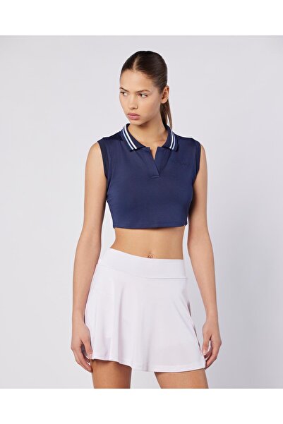 Kappa Elegance Polo Tank Kadın Lacivert Regular Fit Atlet