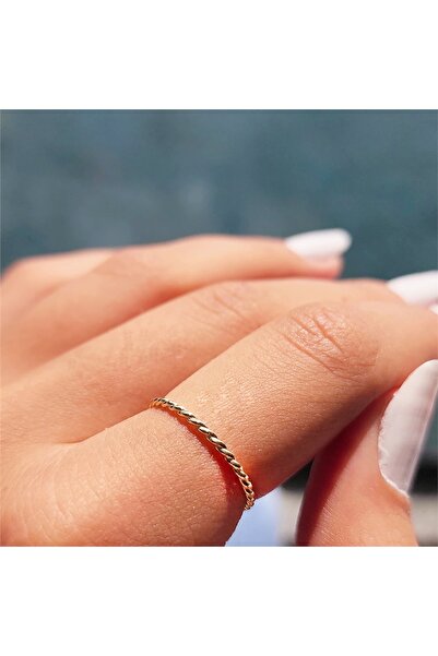 FasekGold Gümüş Yüzük - Elis Burma Telli Taşsız Evlilik Alyansı-Tasarım Minim...