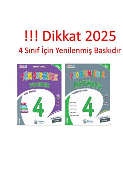 Üçgen Yayıncılık Üçgen Yayınları Dördüncü Sınıf Tüm Dersler Problemlerle Mate...