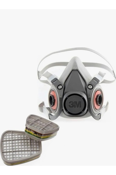 3M 6200 Gaz Maskesi Standart Beden +6059 Abek1 Filtre Dahil Set