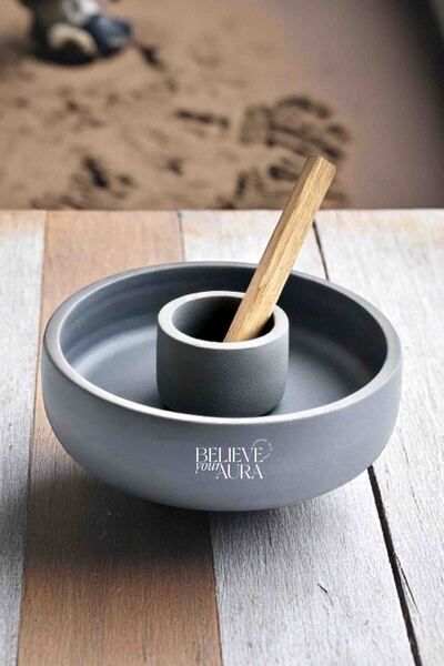 Genel Markalar Handmade Tütsülük Seti - Palo Santo Dekoratif Aromaterapi Gri ...