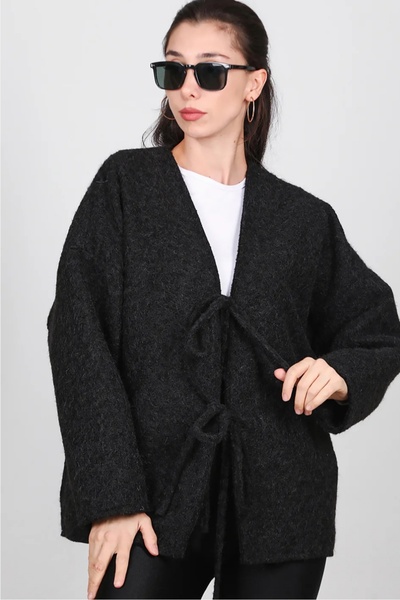 Safgiyim44 Double Lace-Up Distressed Jacket Black