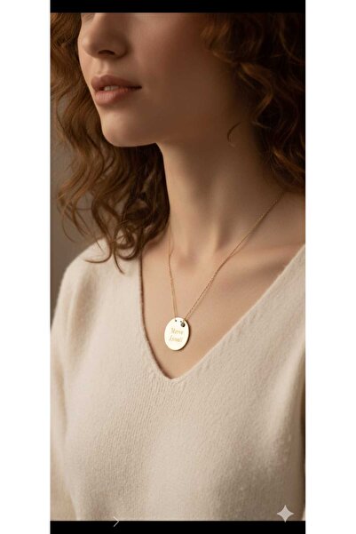 Papatya Silver 925 ayar isimli plaka kolye<rose,gold,rodaj>