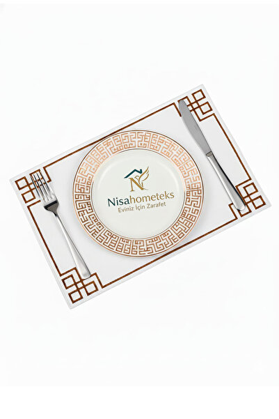 Nisahometeks 6 Pieces Rectangular Embroidered Linen American Tablecloth - Linen Supla