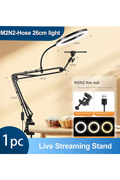 Choice حامل هاتف محمول بإضاءة علوية وكاميرا تصوير ثابتة مع عصا سيلفي لتسجيل ا...