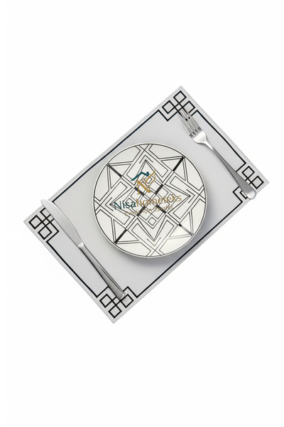 Nisahometeks 6 Pieces Rectangular Embroidered Linen American Tablecloth - Linen Supla