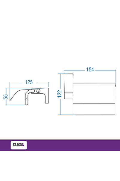 Tema Duxxa F1 Paslanmaz 304 Krom Tuvalet Kağıtlığı