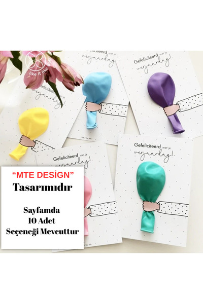Mapel 20 Adet kişiye özel Doğum Günü Hediyelik Balon, Nişan, Bayram Kartı,düğ...