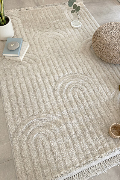 MELARİS HALI Janerio Bukle Yumuşak Örgü Dokuma Halı Post Shaggy Çocuk Oturma Odası Salon Mutfak Halısı