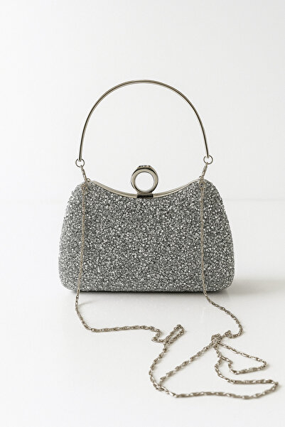 BYFASHION حقيبة فستان سهرة ذات وجهين مع خاتم من الذهب الطبيعي