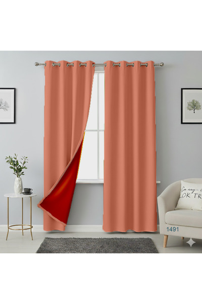 MebelPort Curtain 100% Bird's Eye Plantat Dublu Blackout - Două aripi