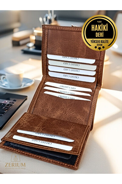 ZERİUM Genuine Leather Flint – Premium Genuine Leather Men's Wallet and Card Holder
