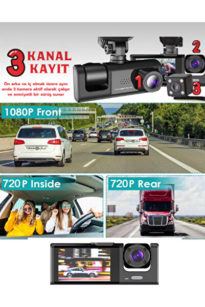 EMİN ENSAR HOME Araç içi full HD kamera video ve fotoğraf kaydedici 1080P full hd araç kamerası