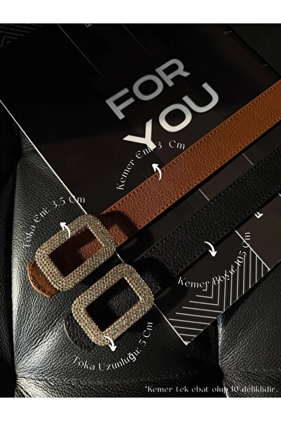 Fiori Cureaua de dama cu catarama patrata cu stras, centura pentru pantaloni,...