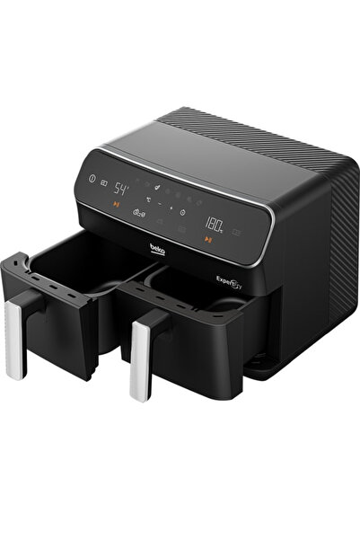 Beko Friteuză dublă cu aer cald FRL5388B, 0,5 kg, 8,5 l, 2400 W, Negru-Argintiu