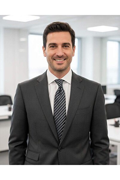 1001 Kravat 8 Cm Genişliğinde Açık Gri Çizgili Klasik Siyah Kravat