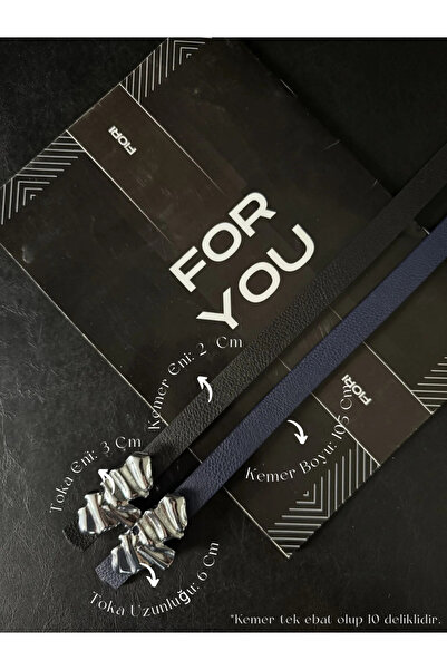 Fiori 2'li Tasarım Tokalı Kadın Kemeri, Ceket Kemeri, Gömlek Kemeri, Elbise K...