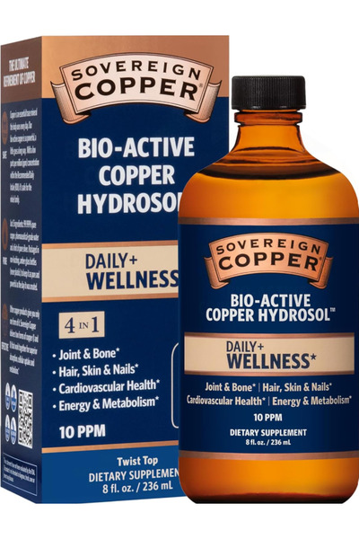 Sovereign Silver Bio-Active Copper Hydrosol - Bioavailable Liquid for Adults ...