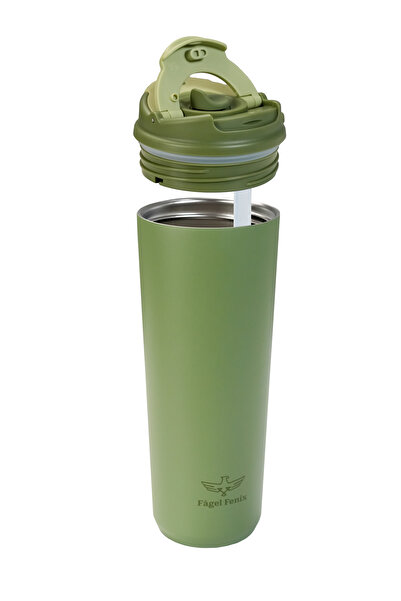 Fagel Fenix 710 ml Triple Sip Vibrant Forest Double Layer Stainless Steel Thermos Flask