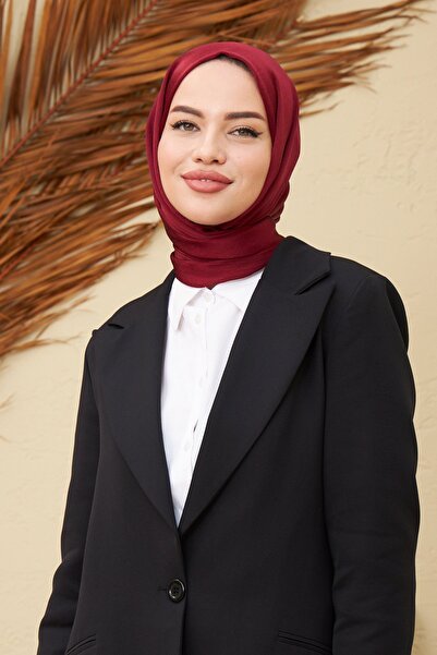 İpekhan Janjan Double Sided Shawl Claret Red