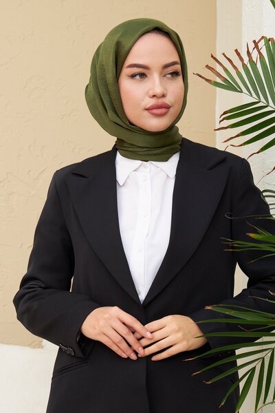 İpekhan Σάλι διπλής όψης Janjan Χακί Πράσινο